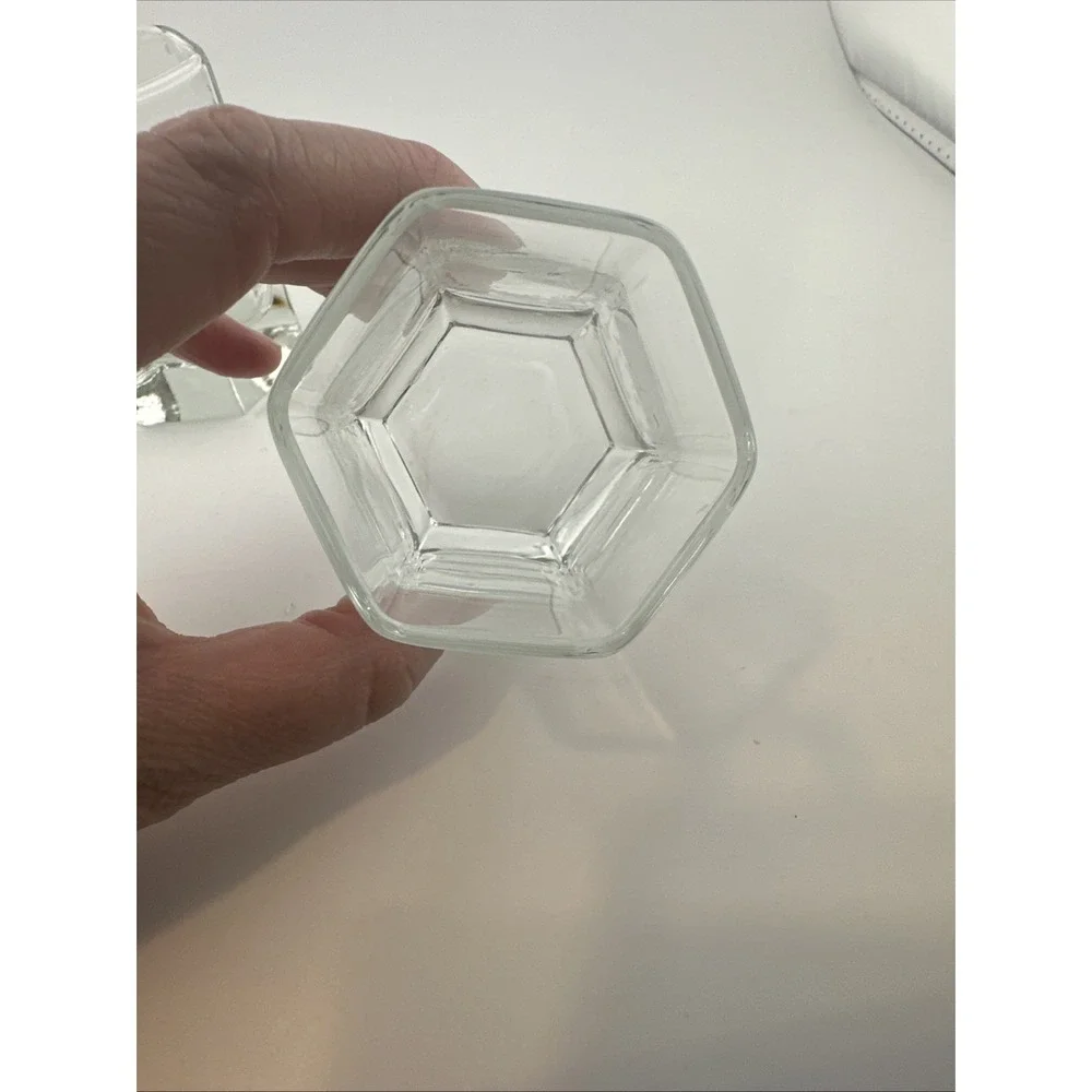 SET OF 2 ARCOROC OCTIME CLEAR SHOT GLASS DOUBLE OLD FASHIONED 1.5 OZ